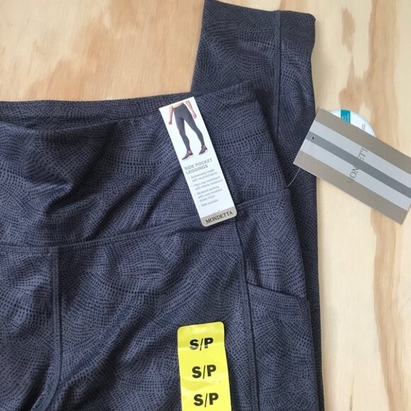 Mondetta Luxury Performance  Purple Grey Leggings women size S - Picture 12 of 15